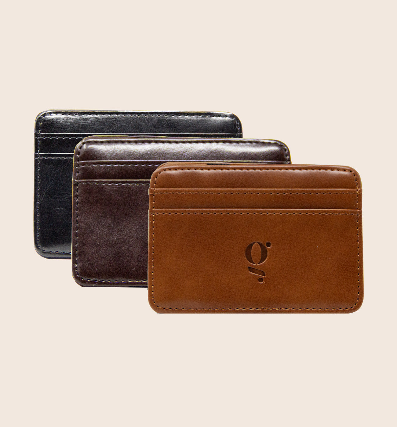 Luxury Mini Neutral Magic Bifold Leather Wallet Card