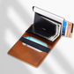 Leather Pop Up Card Wallet | Leather Wallet | RFID Blocking | Minimalist Wallet - Green Walnut Inc.